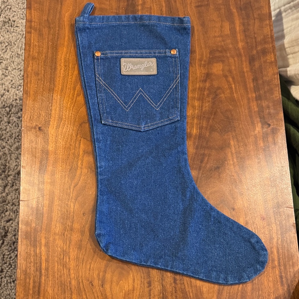Wrangler denim stocking. Mint condition.